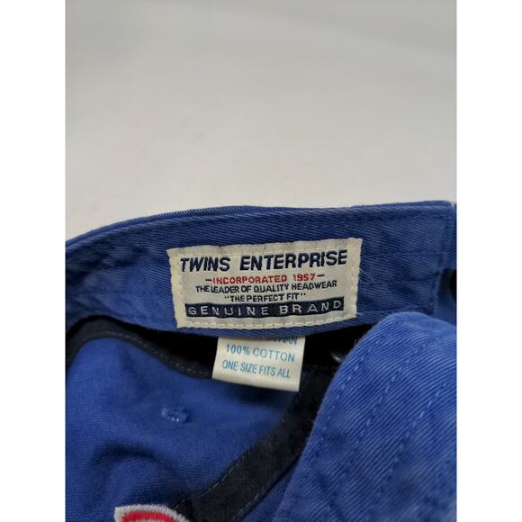 MLB Chicago Cubs Baseball Slideback Hat OSFA Twins Enterprise Cap Blue - Picture 9 of 10
